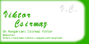 viktor csirmaz business card